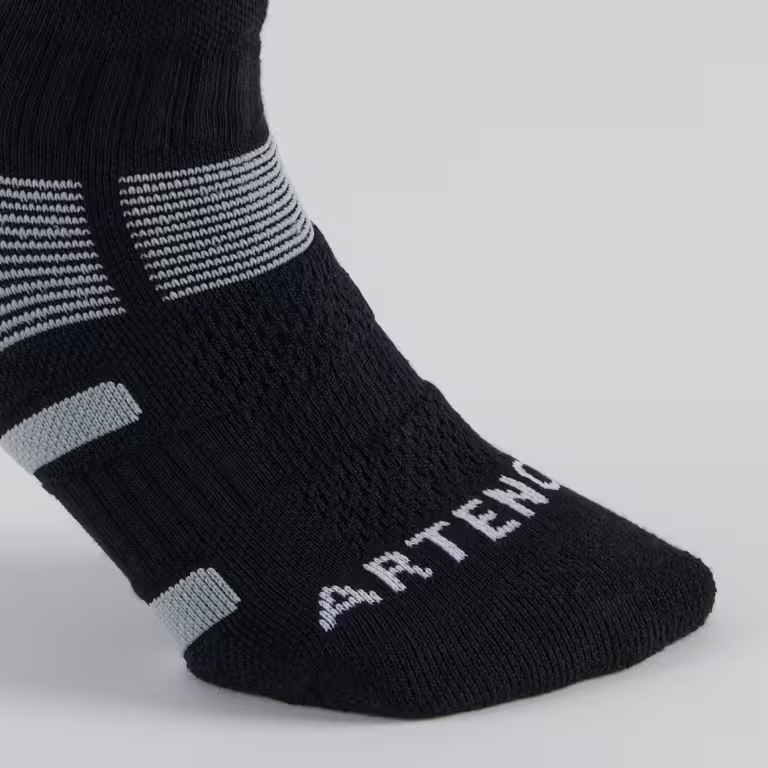 DECATHLON Crew Socks Unisex 3 Pack Black