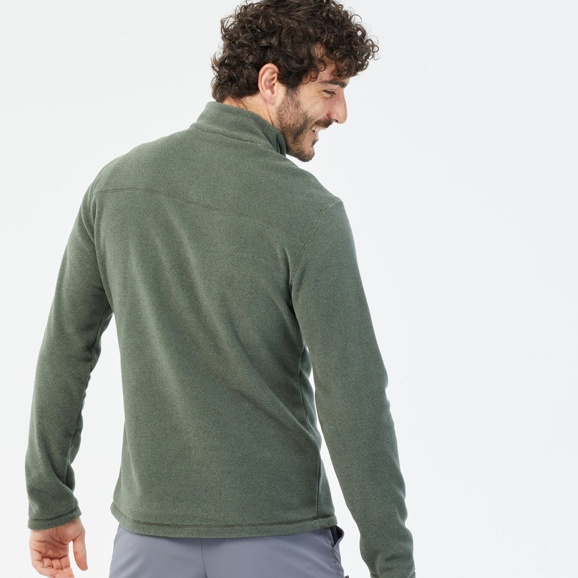 DECATHLON MH100 QUECHUA Fleece Clothing Men’s Light Olive/Dark Green