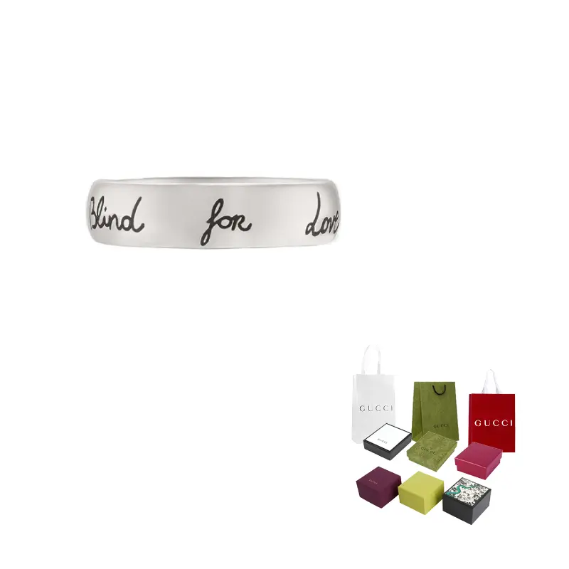 Унисекс аксессуары Gucci Blind For Love (серебряные) — фото 11