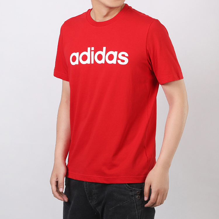 Мужская футболка adidas Neo Logo Tee (красная) — фото 5