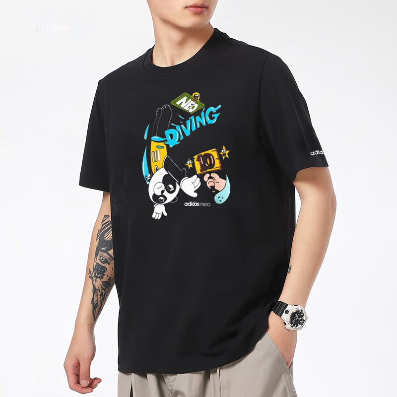 Мужская футболка adidas neo M Sp Tee 1 (черная) — фото 3