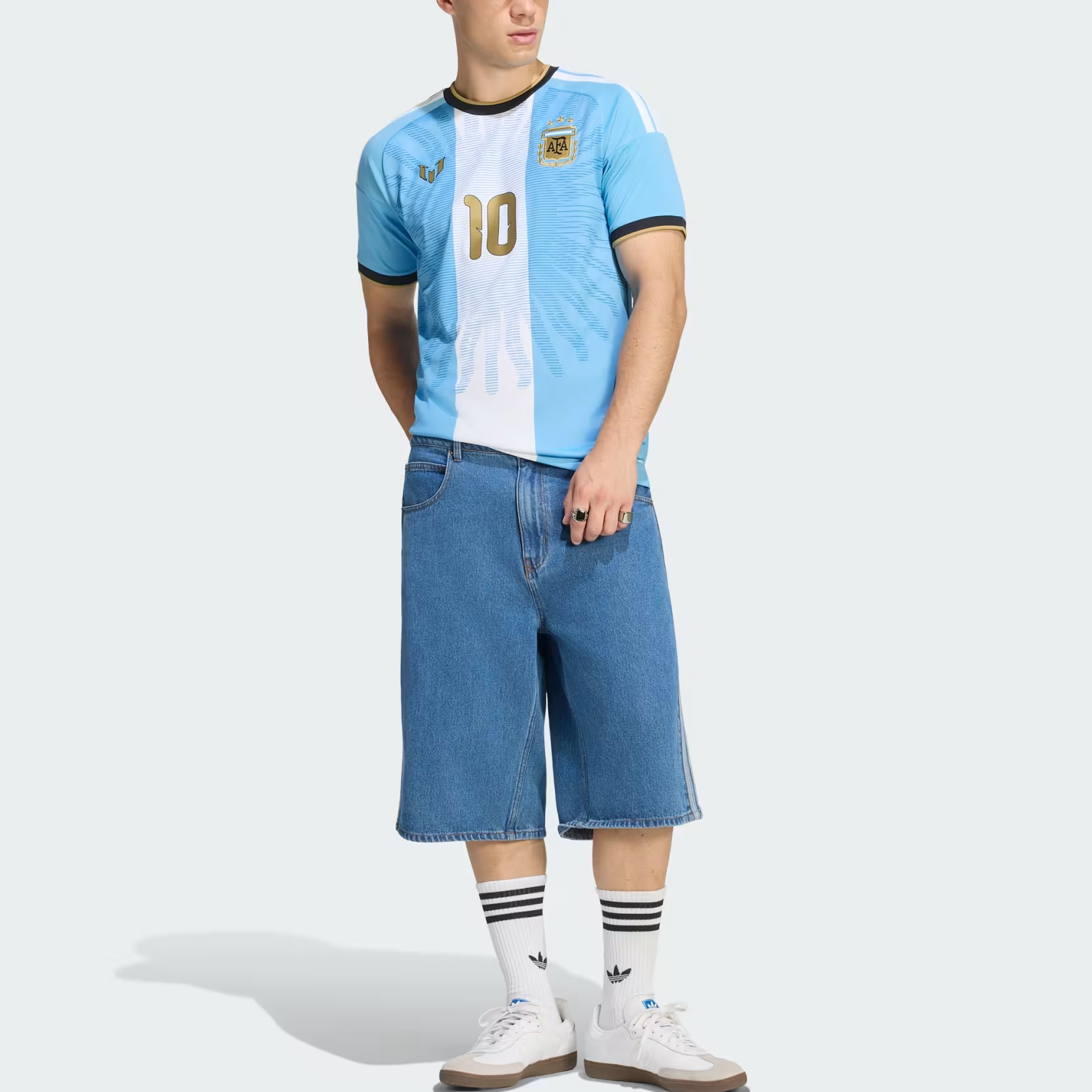 Мужская футболка adidas Argentina MESSI FAREWELL JERSEY (цвет как на фото) — фото 3