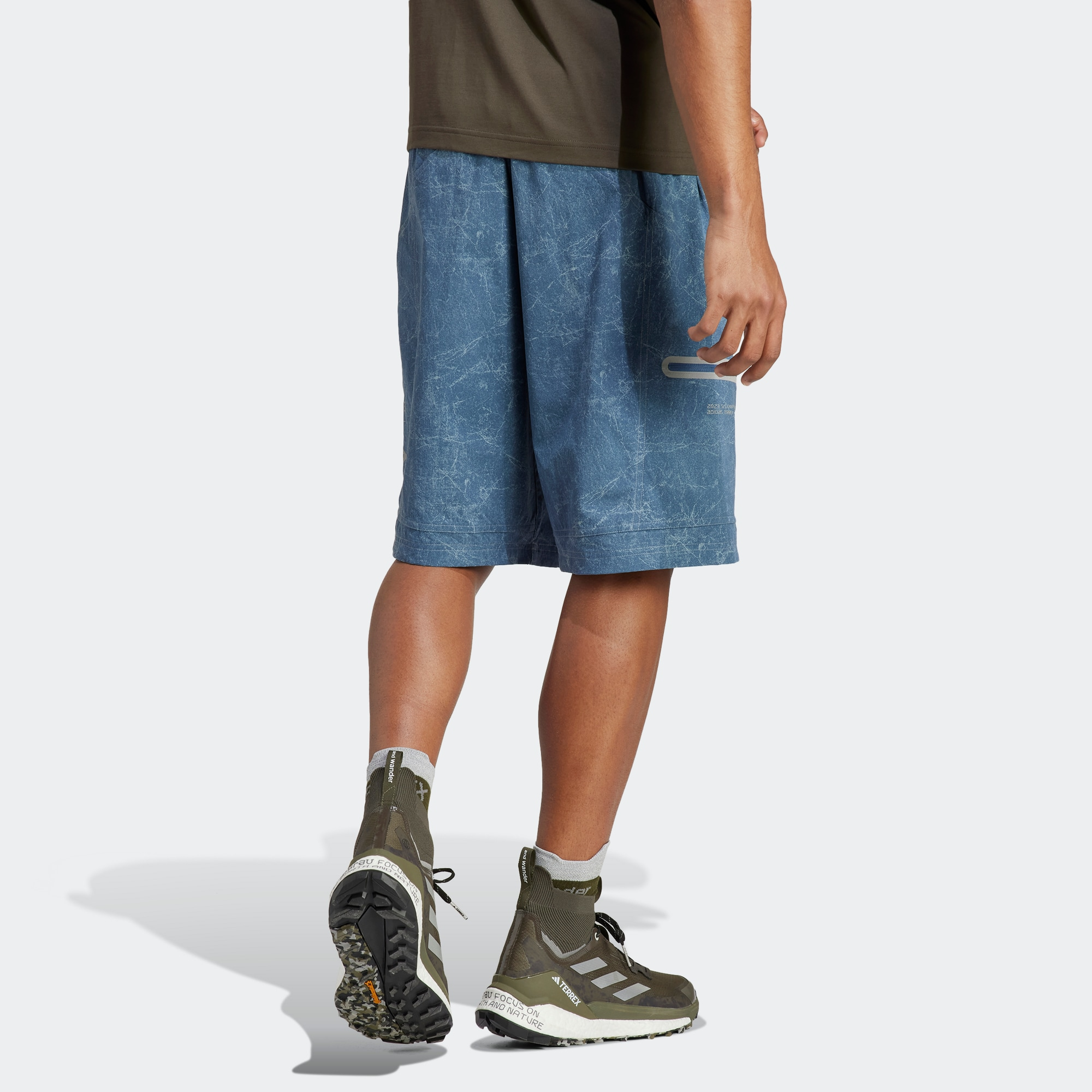 Adidas X And Wander Adidas TERREX X And Wander Sports Shorts Men’s Wonder Asphalt Gray Moderate