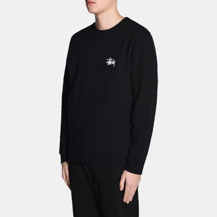 Худи Stussy Basic Crew hoodie (черный) — фото 5
