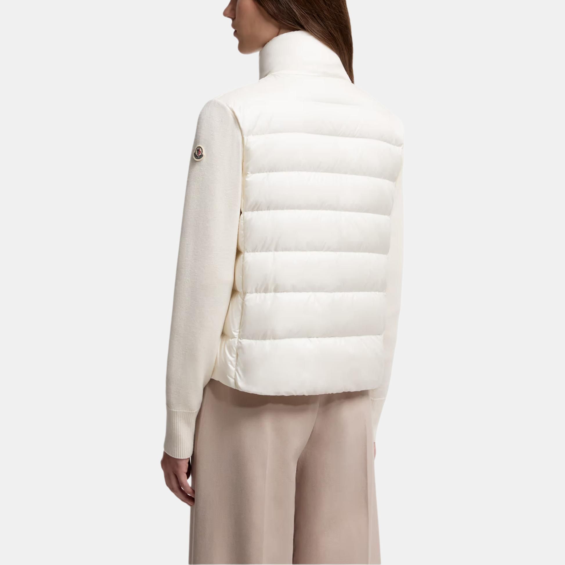 Женская куртка Moncler Padded Corduroy CARDIGAN FW24 Padded (белая) — фото 3