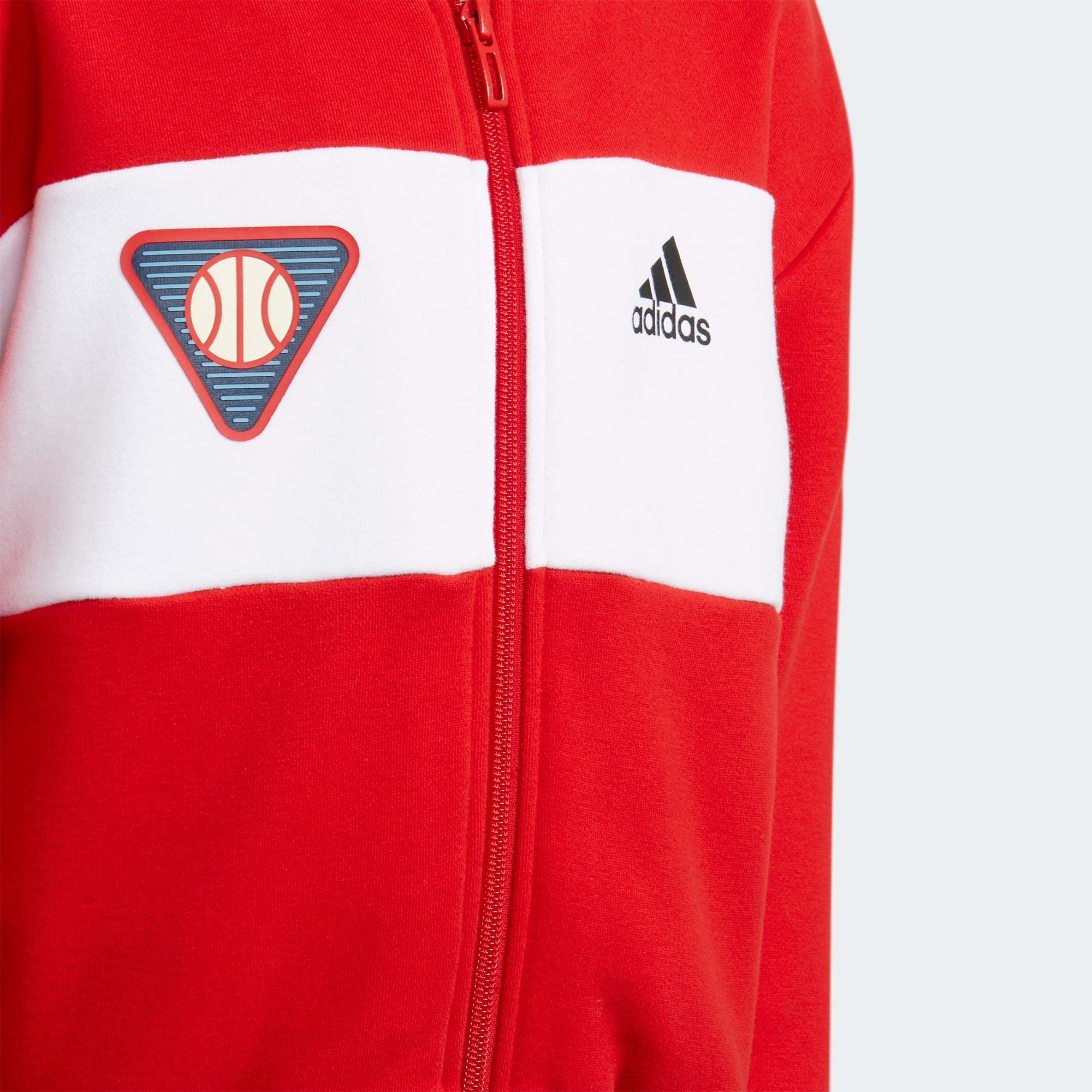 Детская куртка adidas (красно-синяя) — фото 4