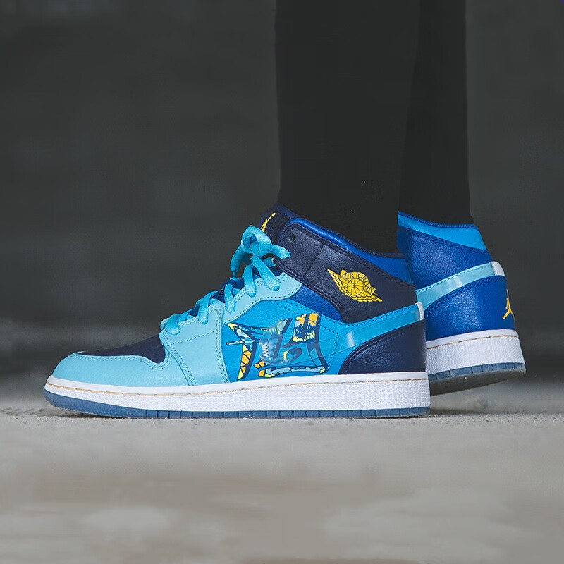 Кроссовки Jordan Air Jordan 1 Mid Fly (синий) — фото 6