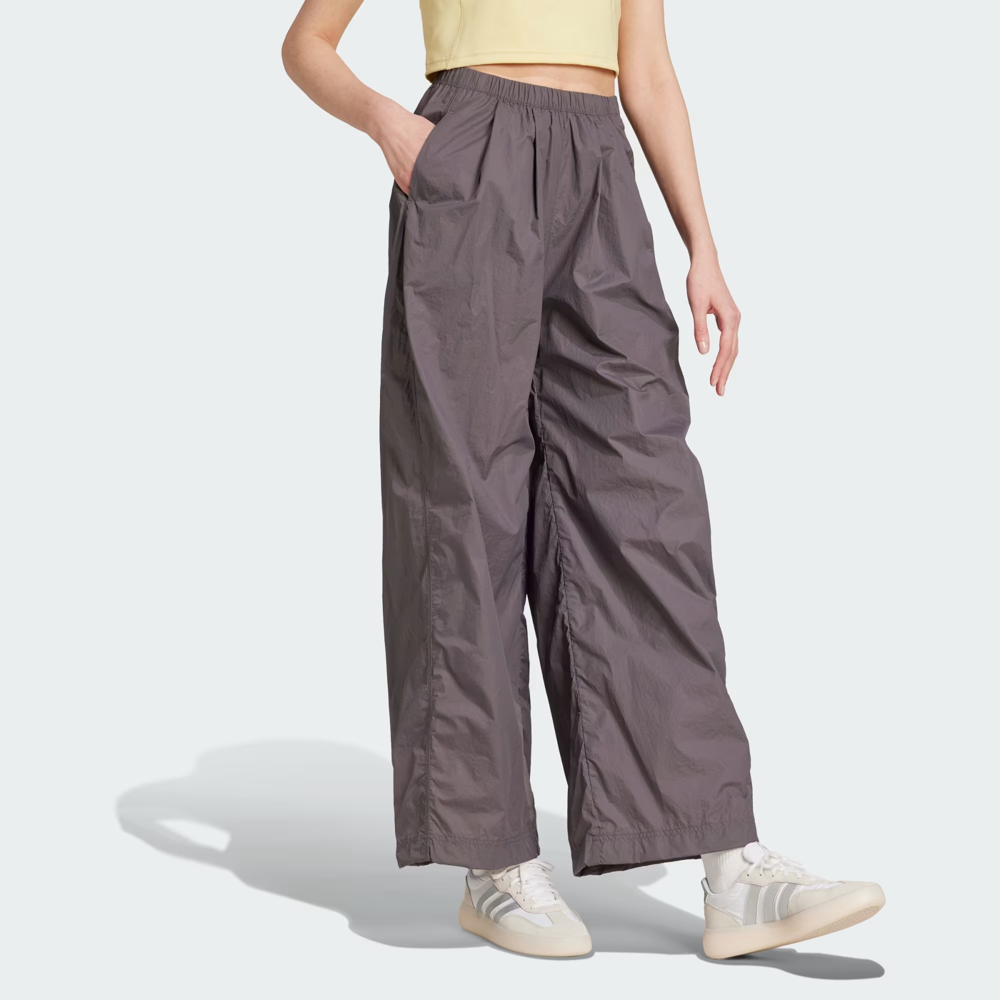 Adidas CITY ESCAPE Summer Parachute Joggers Sports Pants Women’s Gray Stratum