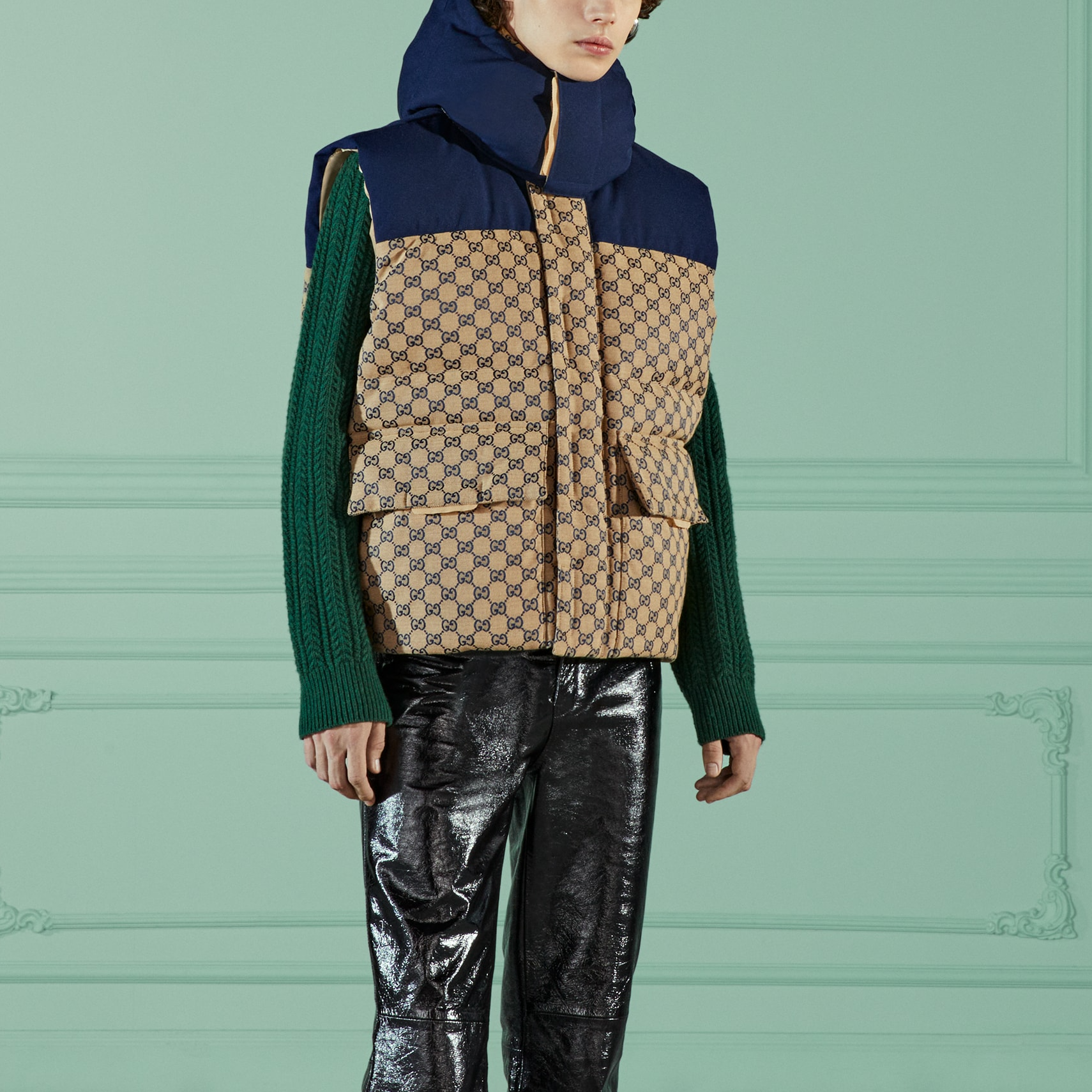 Унисекс жилет Gucci (какой-то бежевый/каки) — фото 3
