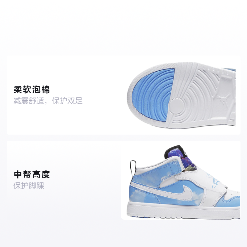 Кеды Jordan Air Jordan 1 Fearless (синие) — фото 2