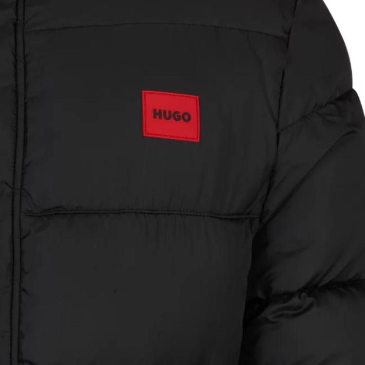 HUGO BOSS Water-Repellent Puffer Jacket With Red Logo Badge