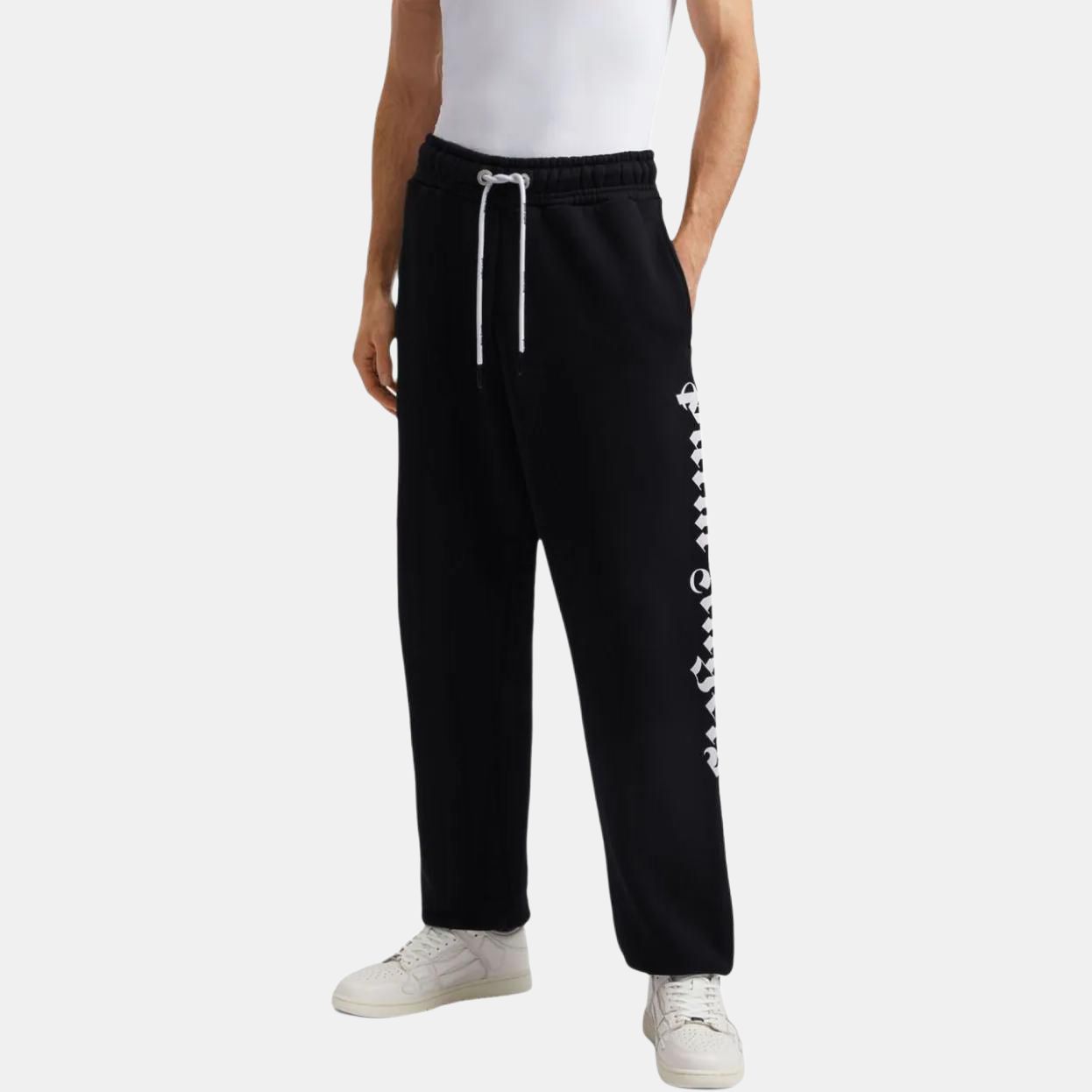 Мужские штаны PALM ANGELS Logo Pants (черные) — фото 4