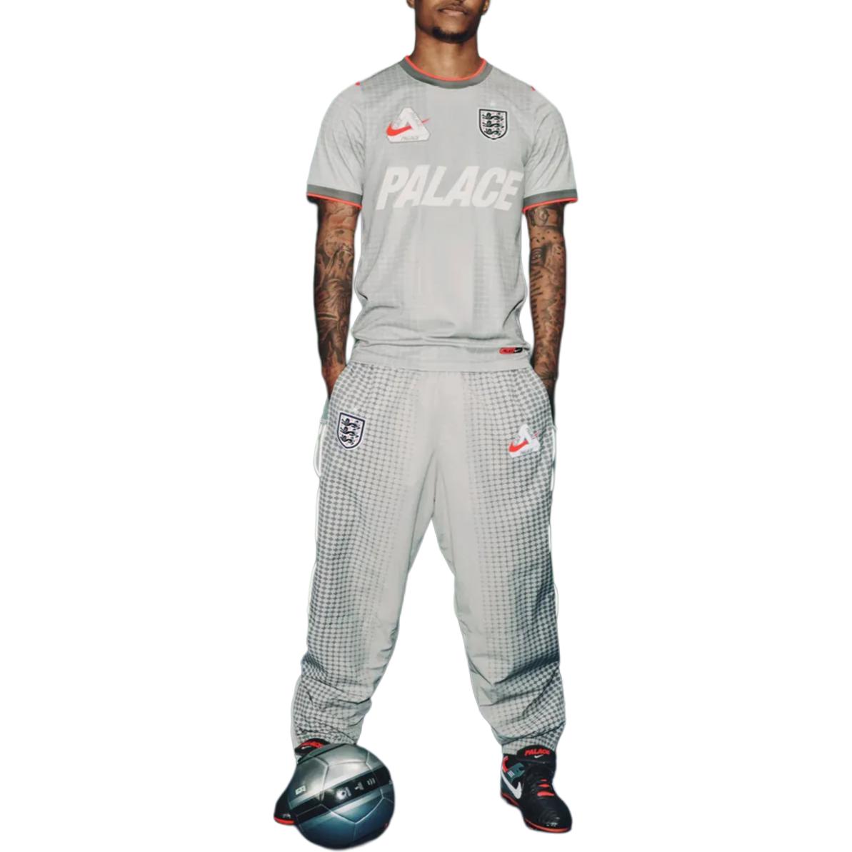 PALACE X Nike England X Nike Soccer Jerseys Unisex Gray Crew Neck
