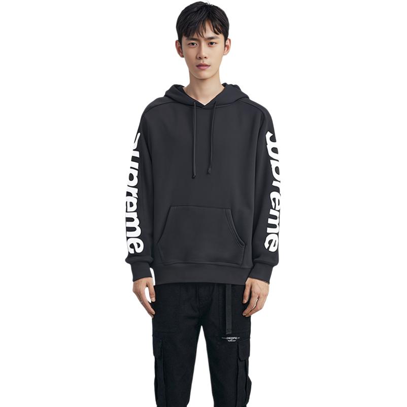 Худи Supreme SS18 Sideline Hooded Sweatshirt Black (черный) — фото 5