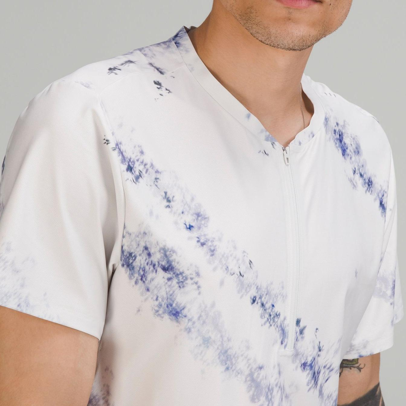 Lululemon Vented Tennis Top Men’s Washed Pink And Blue