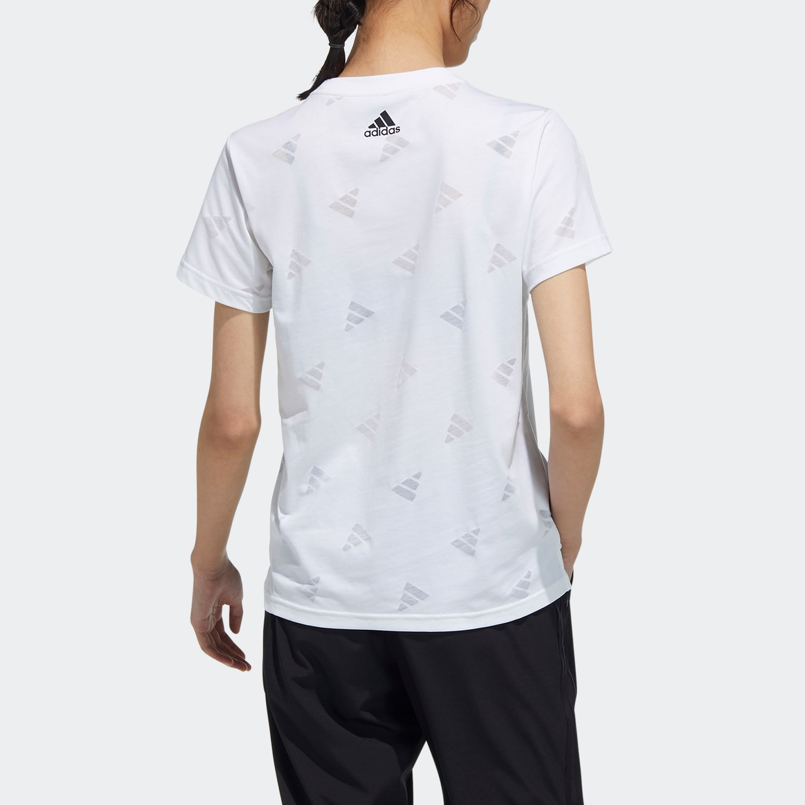 Женская футболка adidas Fi Tee Burnout Logo (белая) — фото 3