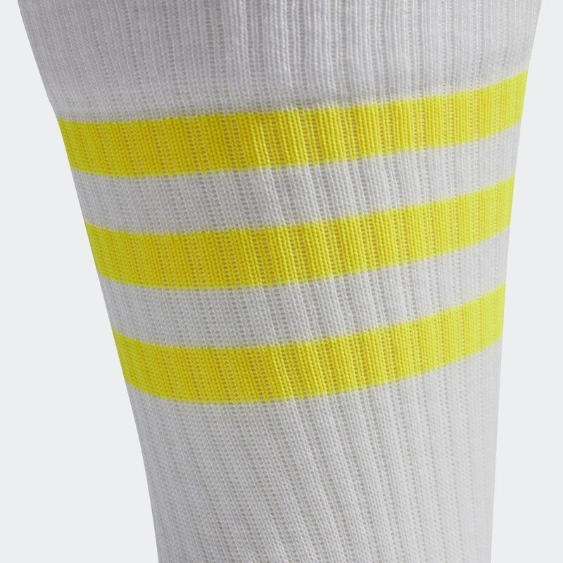 Adidas Knee High Socks Unisex 1 Pack White Yellow