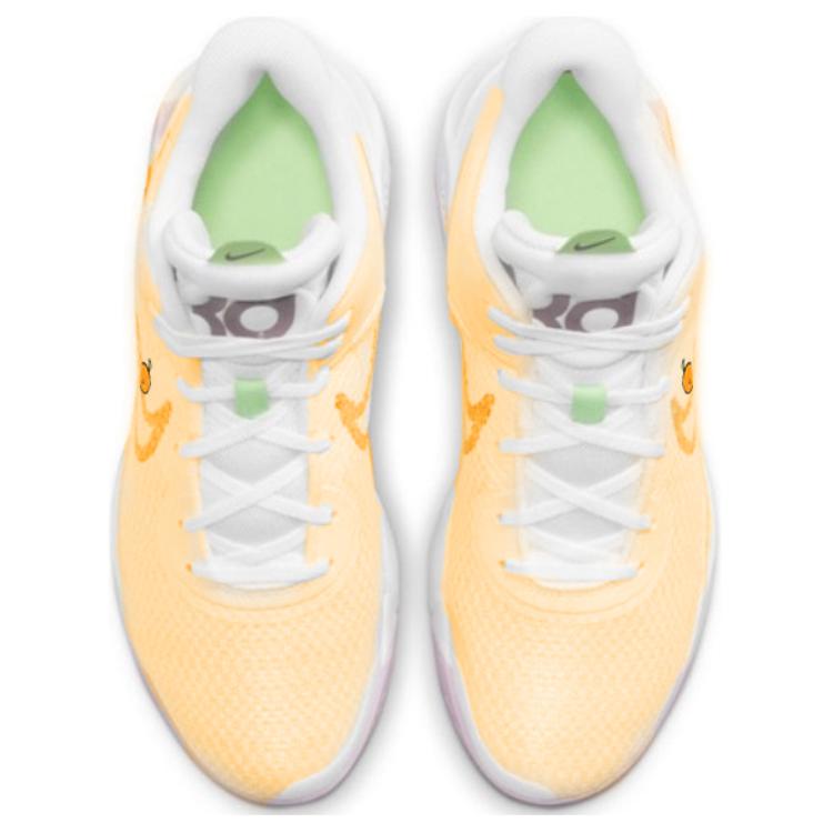 Nike KD Trey 5 IX Slip Resistant Abrasion Resistant Mid top Vintage Basketball Shoes Unisex Orange