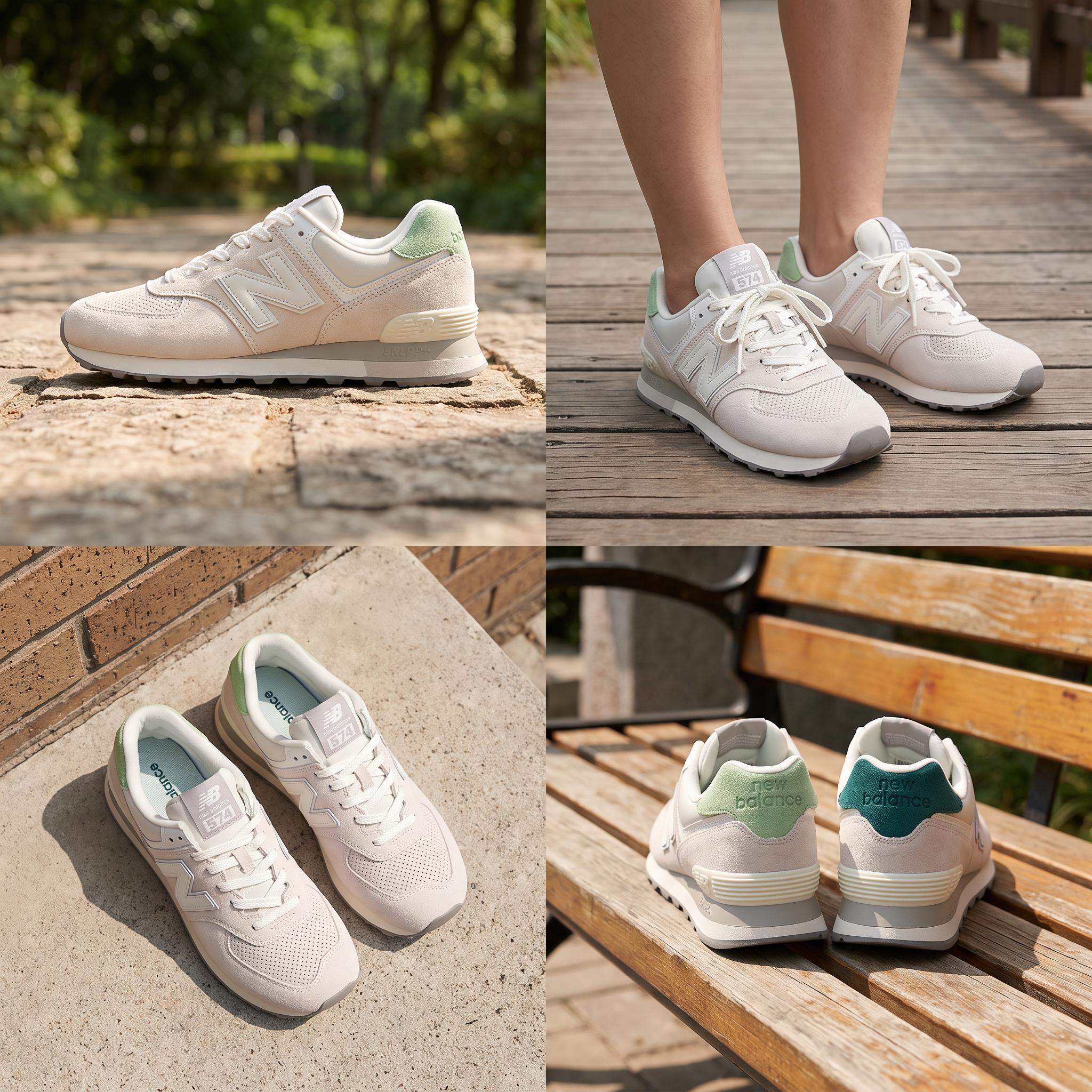 New Balance NB 574 Vintage Mesh Low top Running Shoes Unisex Beige