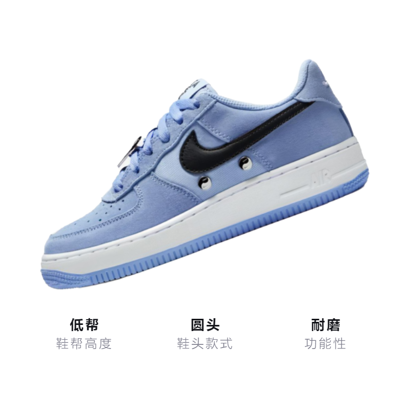 Кеды Nike NikeAir Force 1 Have a Nike Day GS (синий) — фото 3