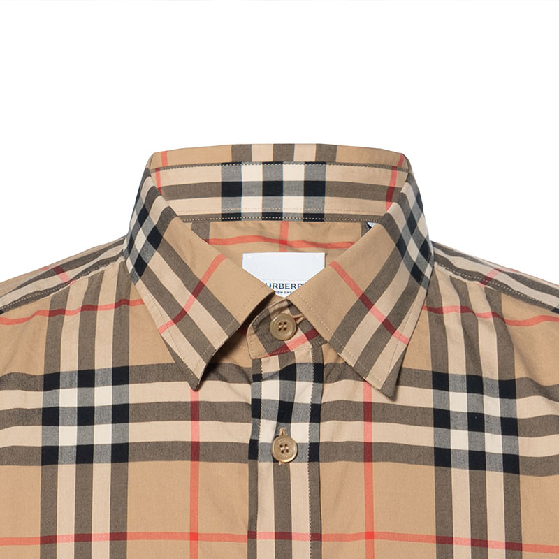 Мужская рубашка Burberry Vintage (бежевый) — фото 11