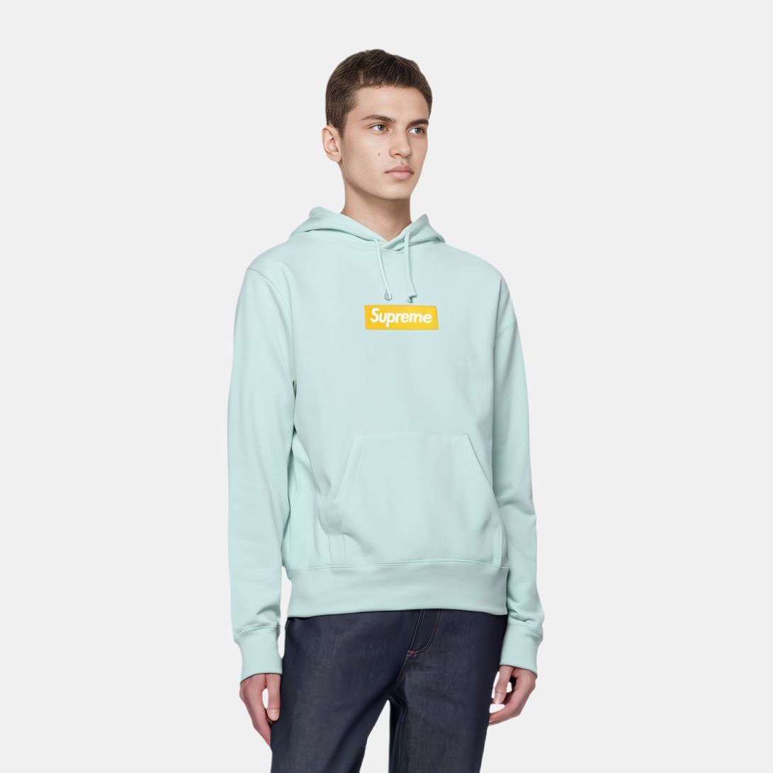 Худи Supreme FW17 Box Logo Hooded Sweatshirt Ice Blue Bogo (небесно-голубой) — фото 4