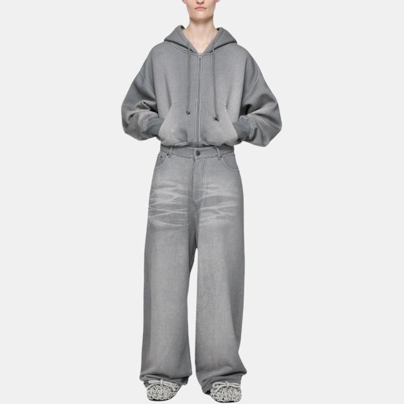 Женские штаны Acne Studios SS25 3D (серые) — фото 3
