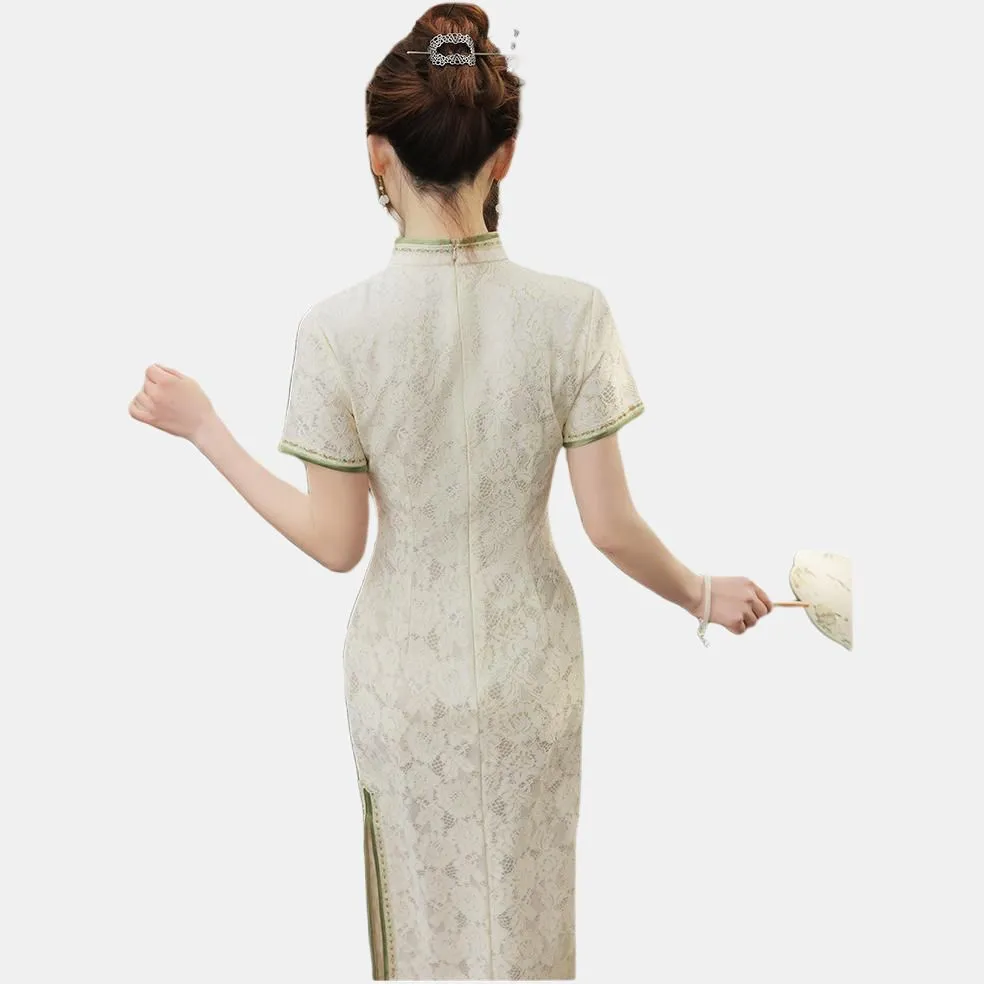 Red Colored Clothes Cheongsam Women's Charming Jiangnan
