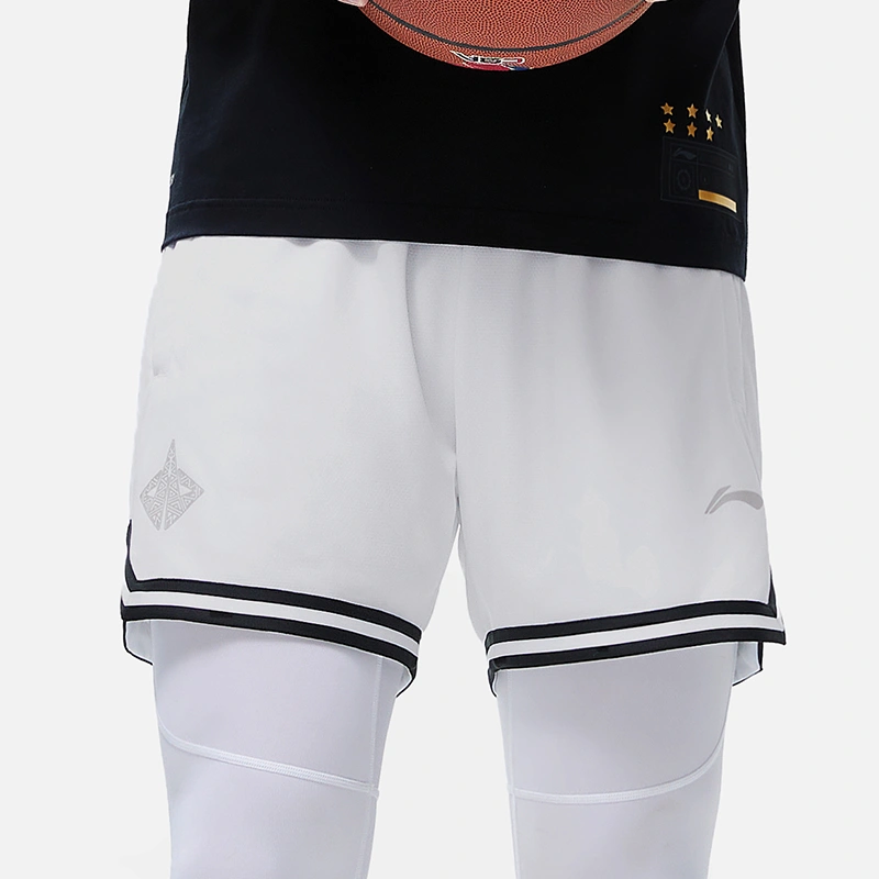 Li Ning Professional Basketball Collection Basketball Shorts Men’s Standard White