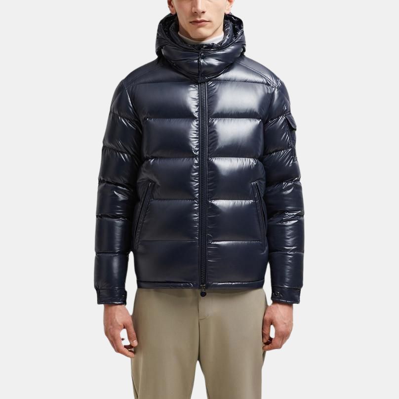 Куртка Moncler Maya Glossy (черная) — фото 3
