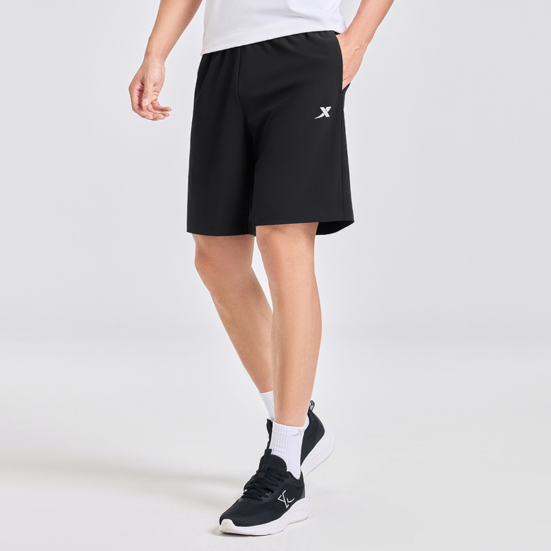 XTEP Comprehensive Training Shorts Sports Shorts Men’s Jet Black