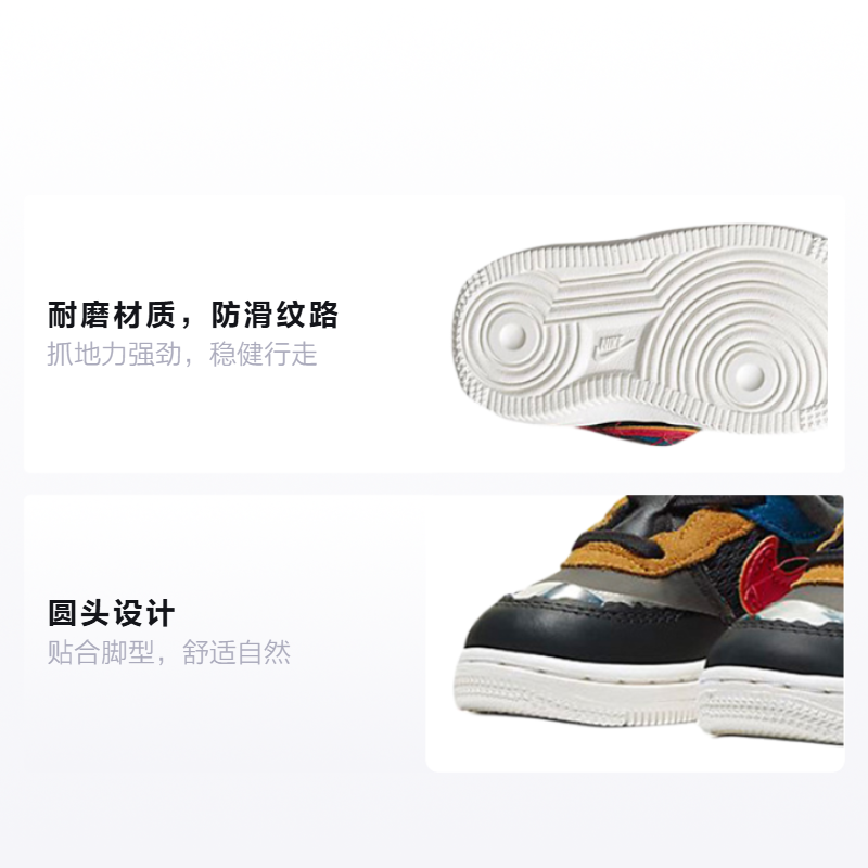Кроссовки Nike Air Force 1 BHM TD (черные) — фото 2