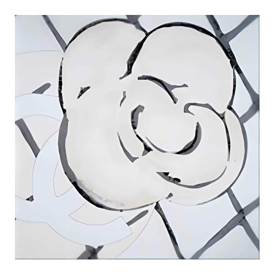 Женский шарф Chanel Logo (белый) — фото 2