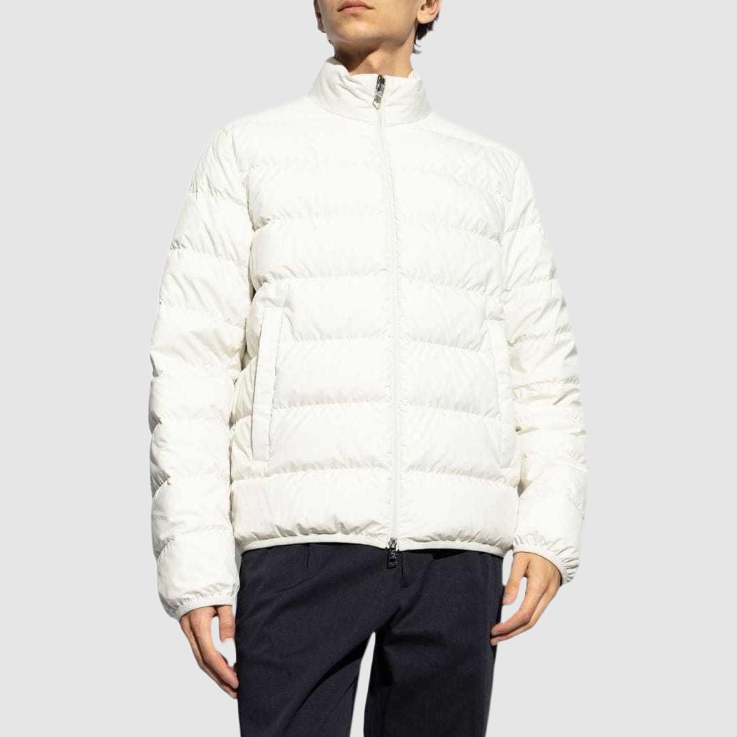 Пуховик Moncler Baudinet (белый) — фото 3