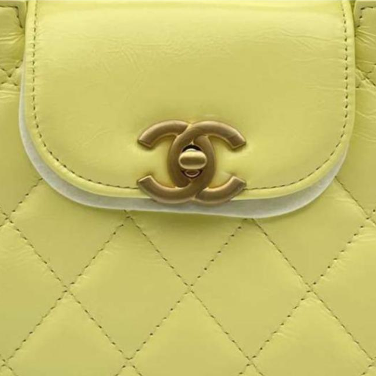Женские сумка Chanel 25C kelly mini (светло-желтая) — фото 4
