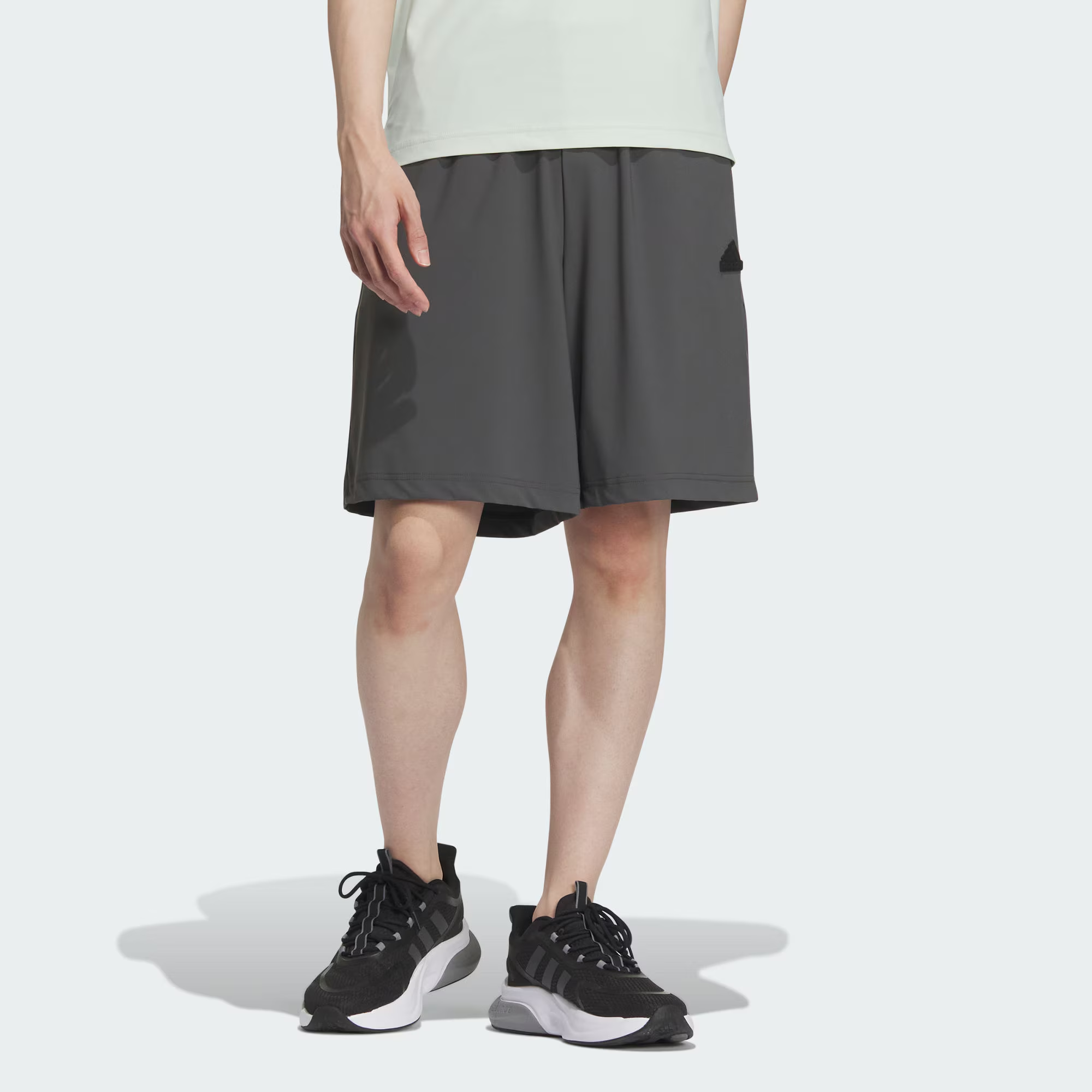 Adidas Sports Shorts Men’s Solid Dark Gray Moderate