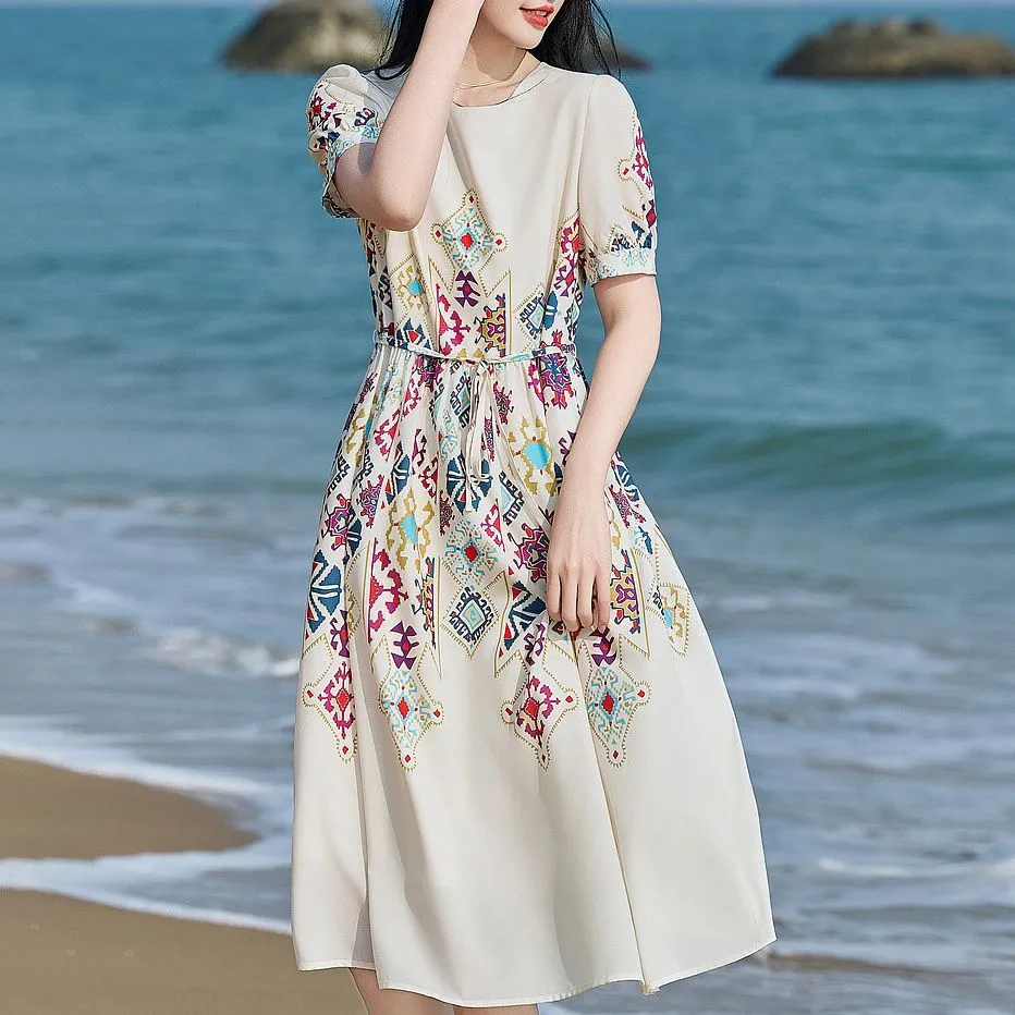 【dme】 Short Sleeved Dress Women's