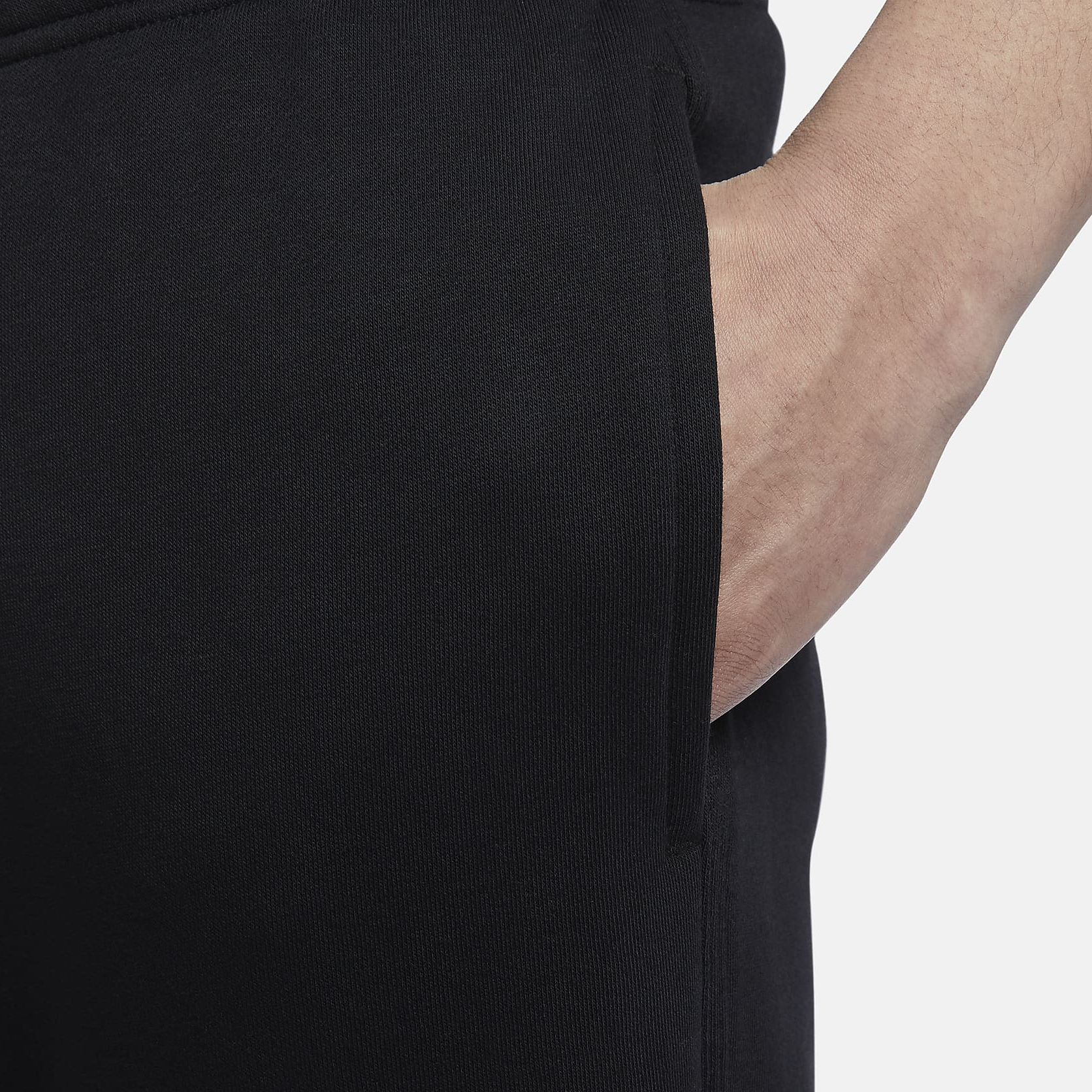 Nike Logo Print Thermal Jacket Embroidery Solid Color Fleece Lined Pants Casual Sportswear Men’s Black