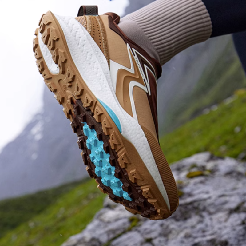 361° Wu Xia Collection Mesh Cushioning Slip Resistant Waterproof Low top Running Shoes Men’s Brown