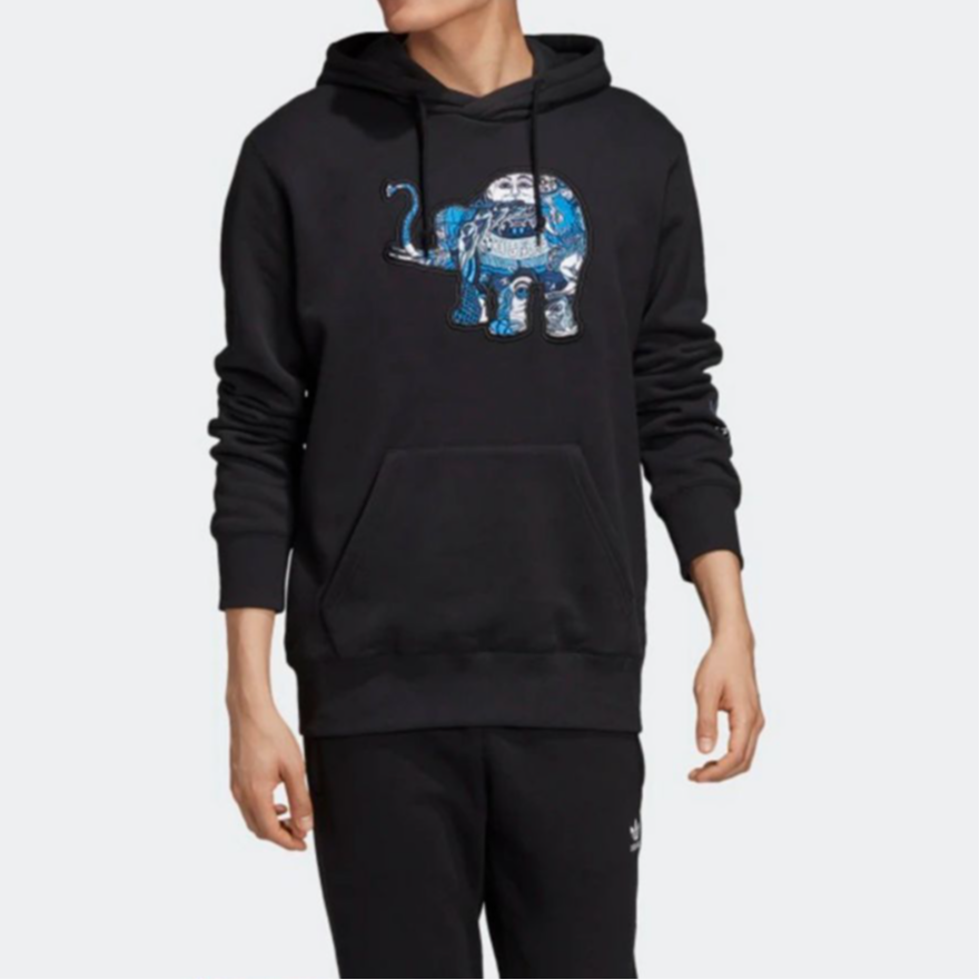 Мужские худи adidas originals Gallery Hoodie (черное) — фото 4