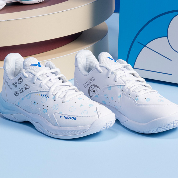 Doraemon x VICTOR X A Collaboration Cushioning Low top Badminton Shoes Unisex White