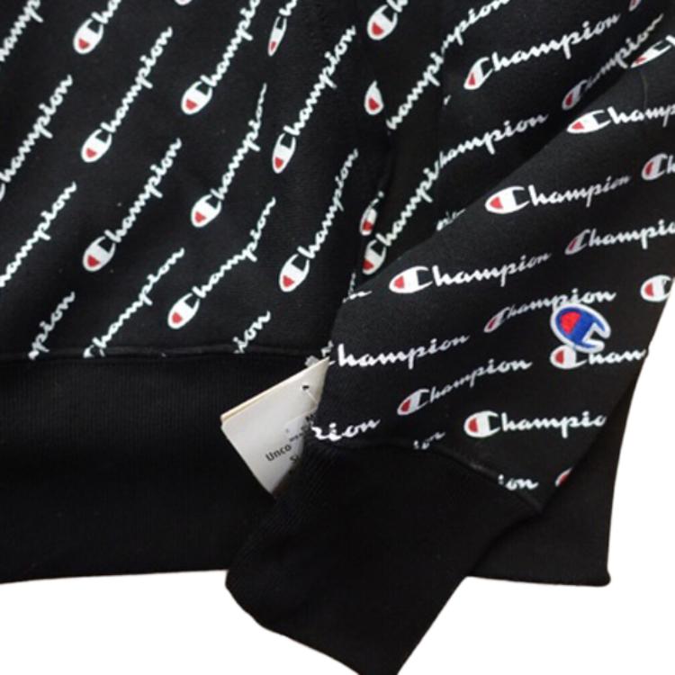 Худи Champion Full Print (черное) — фото 5