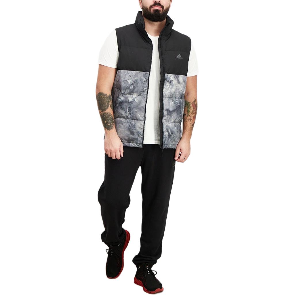 Мужская куртка adidas Tiedye Dwn Vest (черно-серый сплит) — фото 5