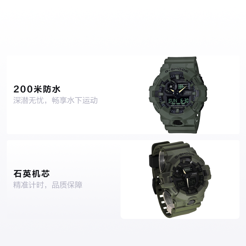 Мужские очки Casio G-SHOCK Military (черные) — фото 2