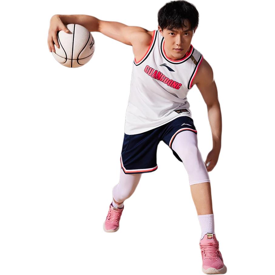 Li Ning CBA Basketball Jersey SW Fan Edition 2021 2022 Season, Guangdong Team, Blank Edition, Home Men’s White
