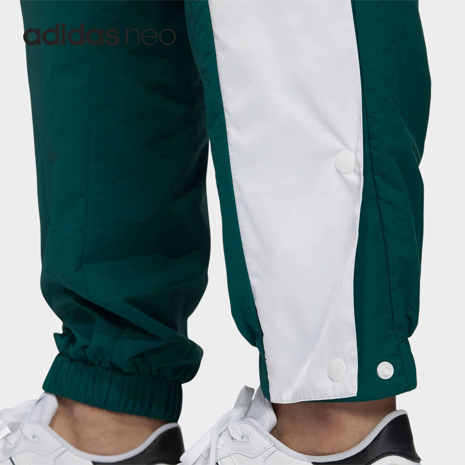 Мужские штаны adidas neo (зеленые) — фото 6
