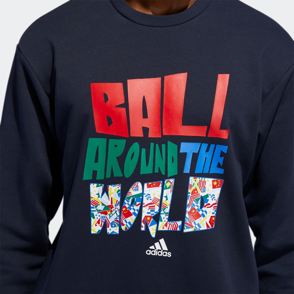 Мужской свитшот adidas Basketball Retro (темно-синий) — фото 4