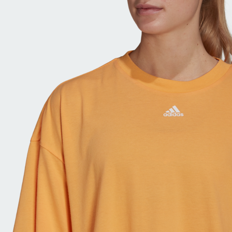 Женская футболка adidas Oversized Tee W (оранжевая) — фото 5
