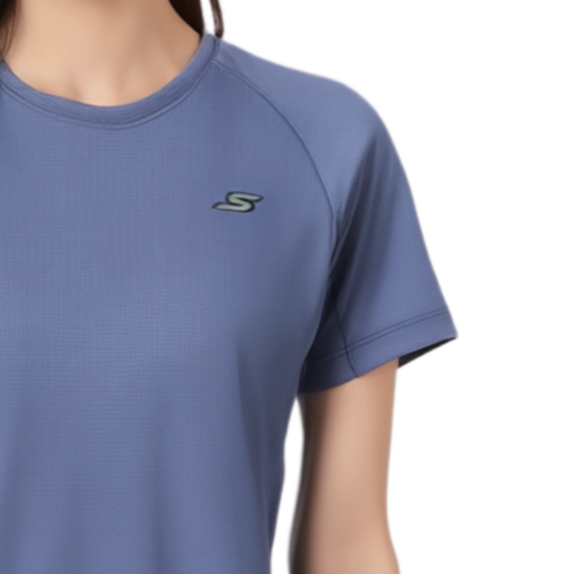 Skechers Raglan Sleeve T Shirt Women’s Light Velvet Blue