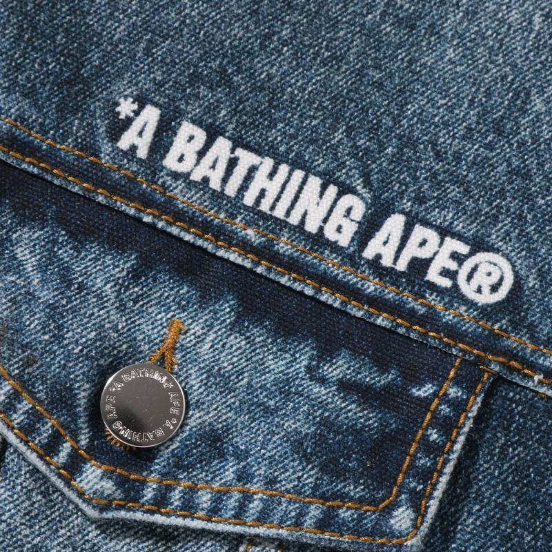 Джинсовая куртка A BATHING APE SS26 (синяя) — фото 10